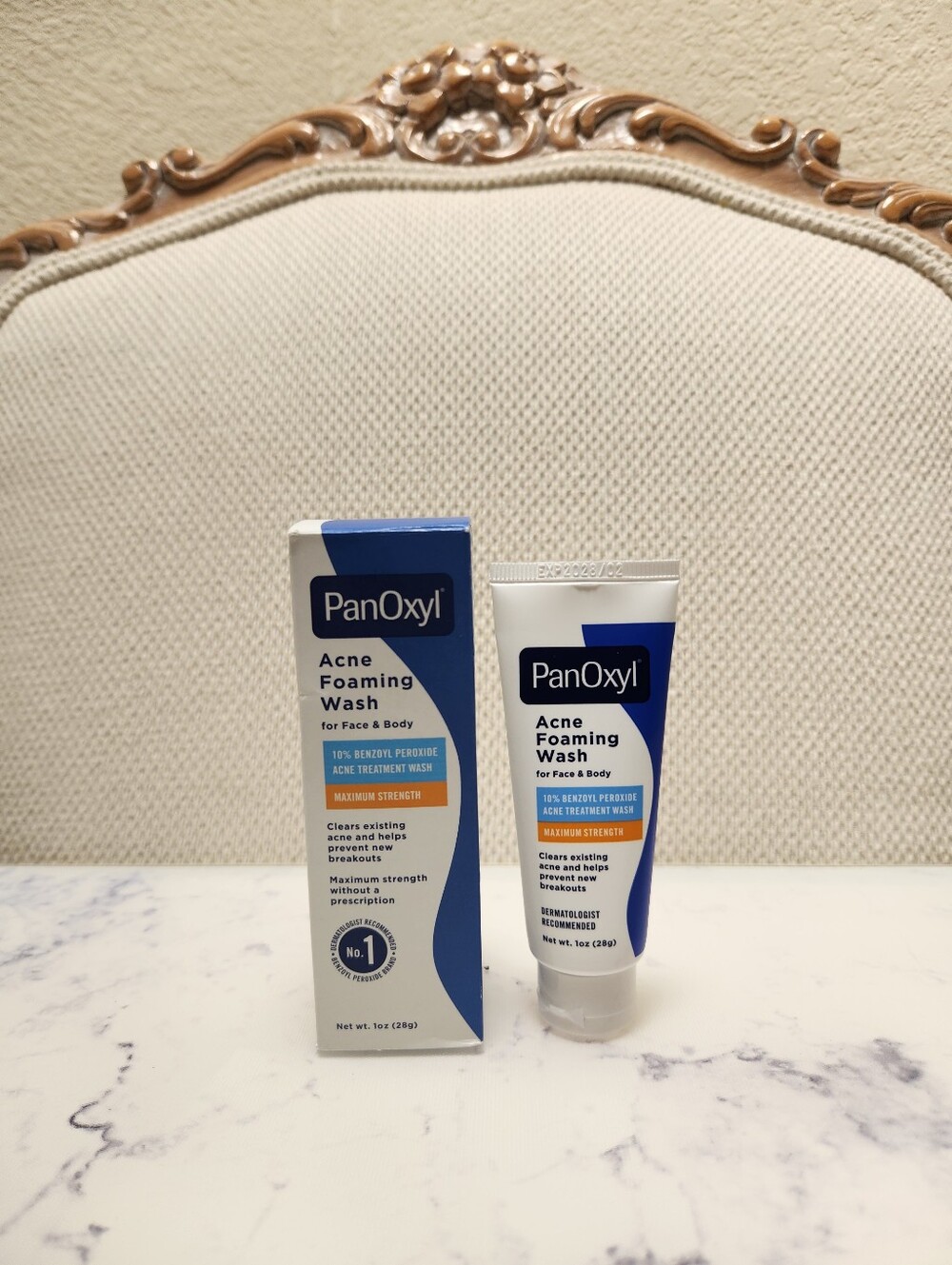 PanOxyl Acne Foaming Wash for Face & Body Travel Size 1 oz EXP 2/2028